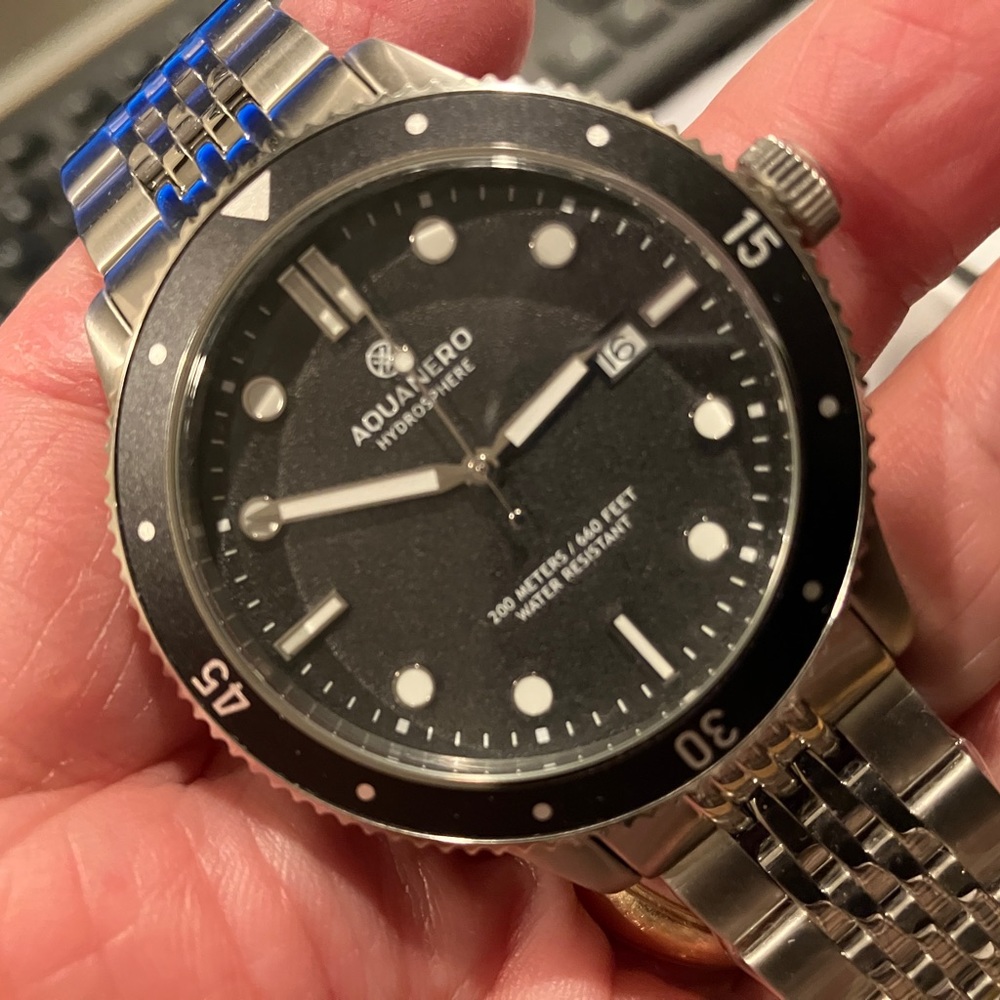 AQUANERO Hydrosphere 'Obsidian Nero' HS1 42 mm Swiss Watch